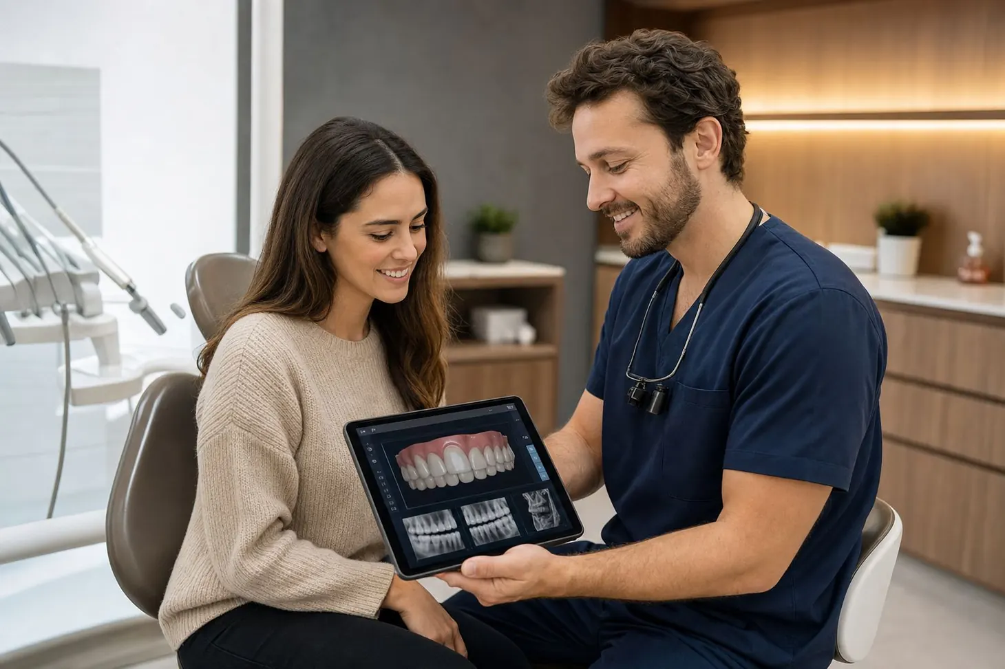Dentist explaining sedation dentistry options to a patient in Greenville SC